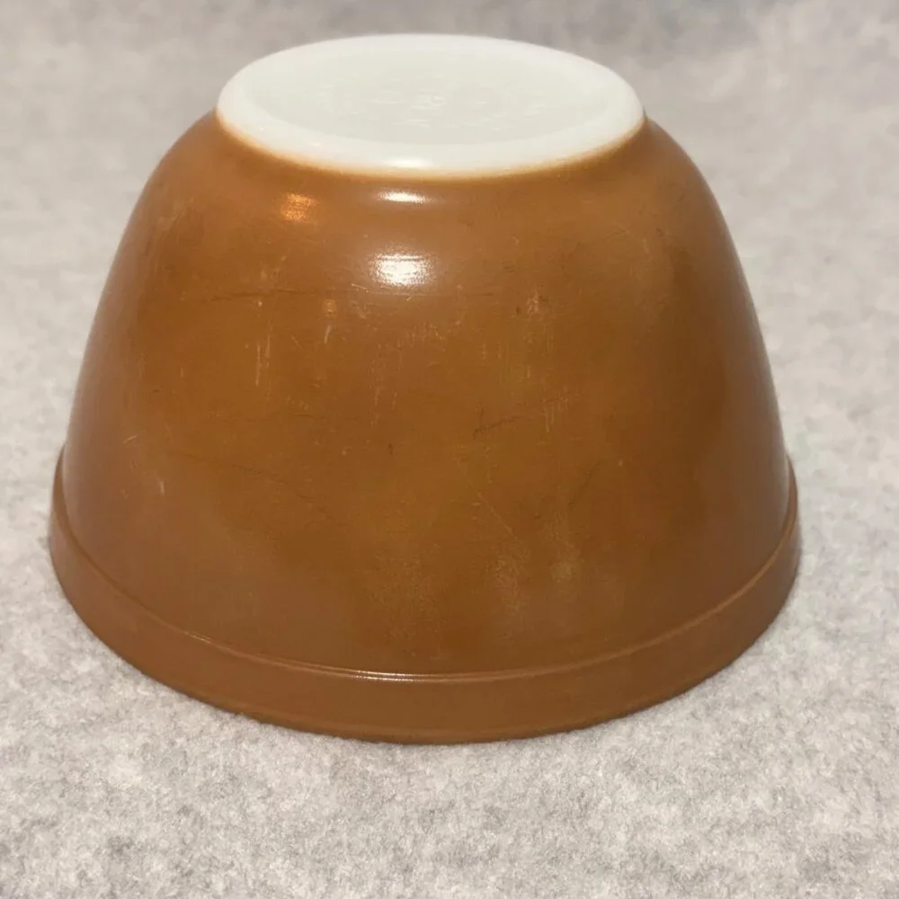 Vintage PYREX Bowl Brown #401 Nesting Mixing Ovenware Kitchen Made in USA - Picture 4 of 8